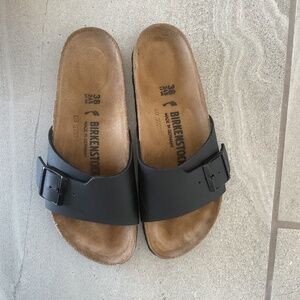 Birkenstock Black Leather Sandals